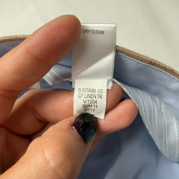 Banana Republic Classic Fit Linen Blend Dress Pants Tan Mens 35/32 Old‎ Money - Picture 9 of 10